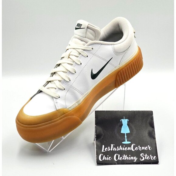 Nike Women's White Leather Court Legacy Lift Trainers Sneakers Sz 11 2478 - Picture 16 of 16